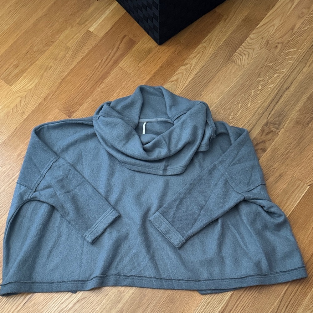 Free People Gray Cowl Neck Sweater